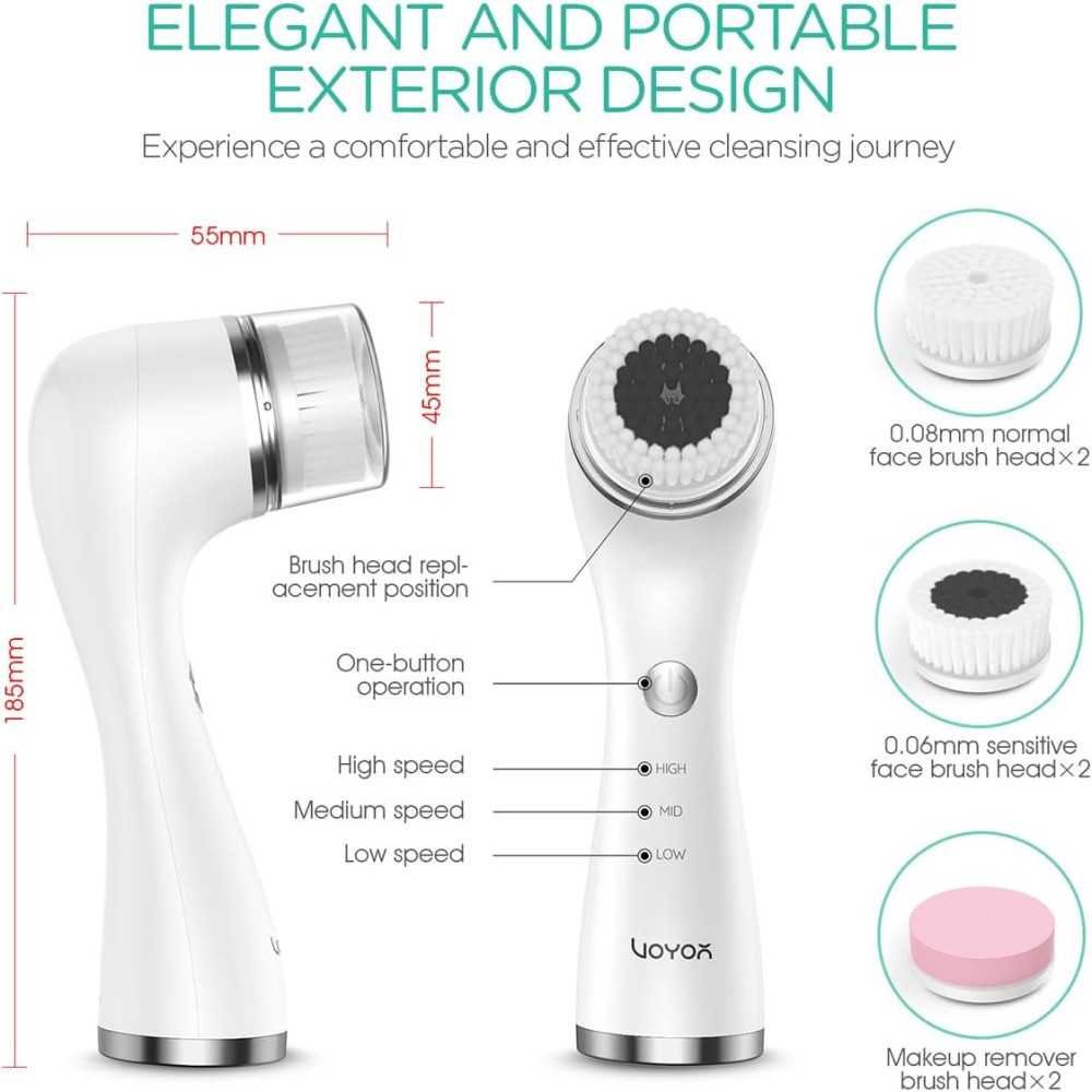 Rechargeable Facial Cleansing Brush for Clear, Radiant Skin | TekChoice Electronics