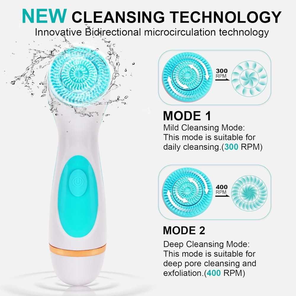 3 in 1 Electric Facial Cleansing Brush for Women and Men | TekChoice Electronics