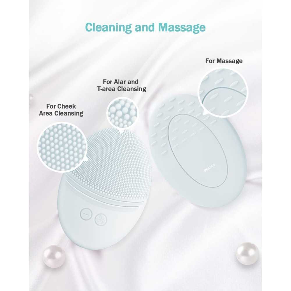 Gentle Exfoliation with a Waterproof Sonic Vibrating Facial Cleansing Scrubber | TekChoice Electronics