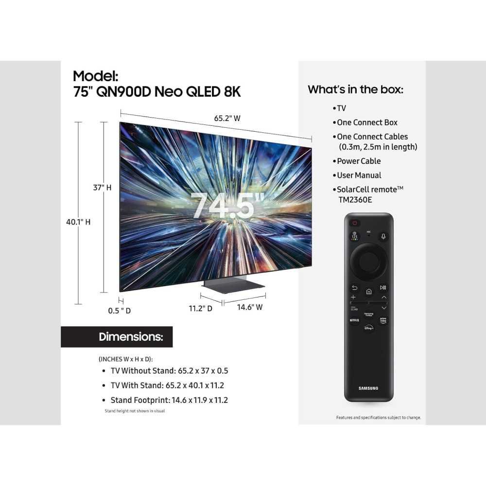 Samsung QLED 8K QN900D Series Smart TV w/ Dolby Atmos and Alexa Built-in | TekChoice Electronics