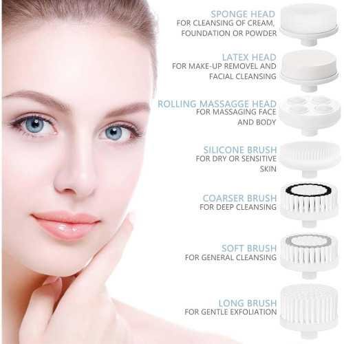 Rechargeable Facial Cleansing Spin Brush Set for Spa-Worthy Exfoliation | TekChoice Electronics