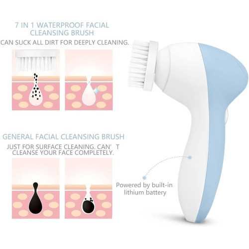 Rechargeable Facial Cleansing Spin Brush Set for Spa-Worthy Exfoliation | TekChoice Electronics