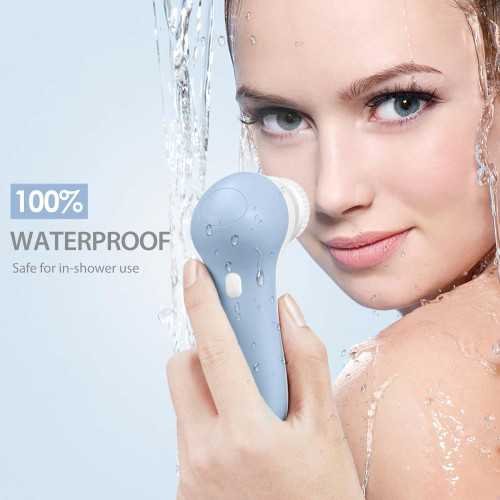 Rechargeable Facial Cleansing Spin Brush Set for Spa-Worthy Exfoliation | TekChoice Electronics