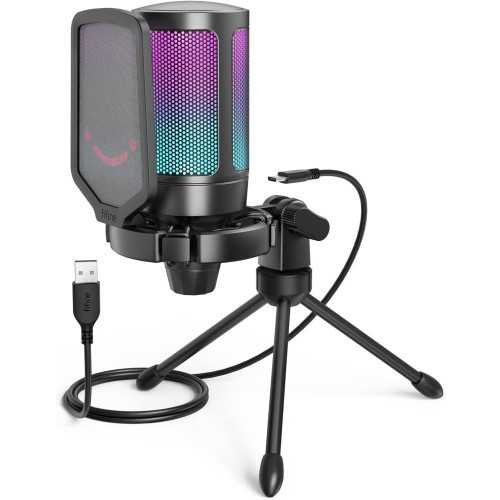 AmpliGame RGB USB Microphone for Gaming and Streaming | TekChoice Electronics