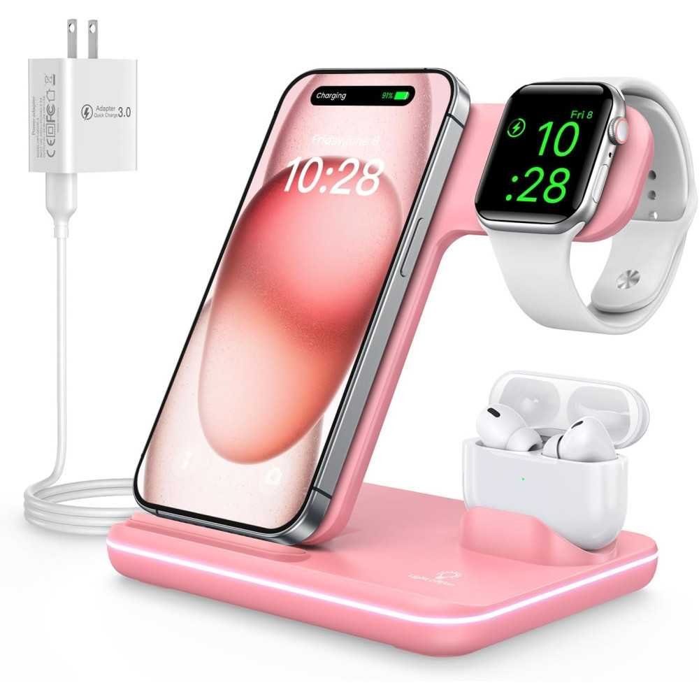 3-in-1 Wireless Charger for Apple Watch, AirPods, and iPhone | TekChoice Electronics