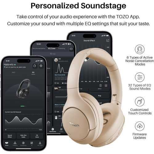 HT2 Wireless Over-Ear Headphones for Hi-Res Audio Experience | TekChoice Electronics