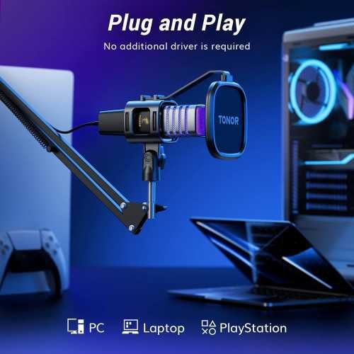 TC30S+ RGB USB Condenser Microphone Kit Perfect for Podcasting and Gamers | TekChoice Electronics