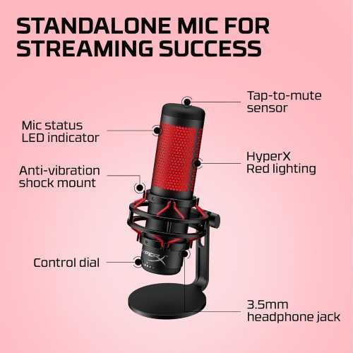 QuadCast USB Condenser Microphone - Perfect for Podcasts, Twitch, YouTube, and Discord | TekChoice Electronics