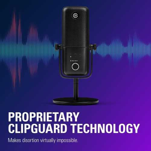 Wave 3 Premium USB Condenser Microphone - The Perfect Companion for Streaming, Podcasting, Gaming, and More | TekChoice Electronics