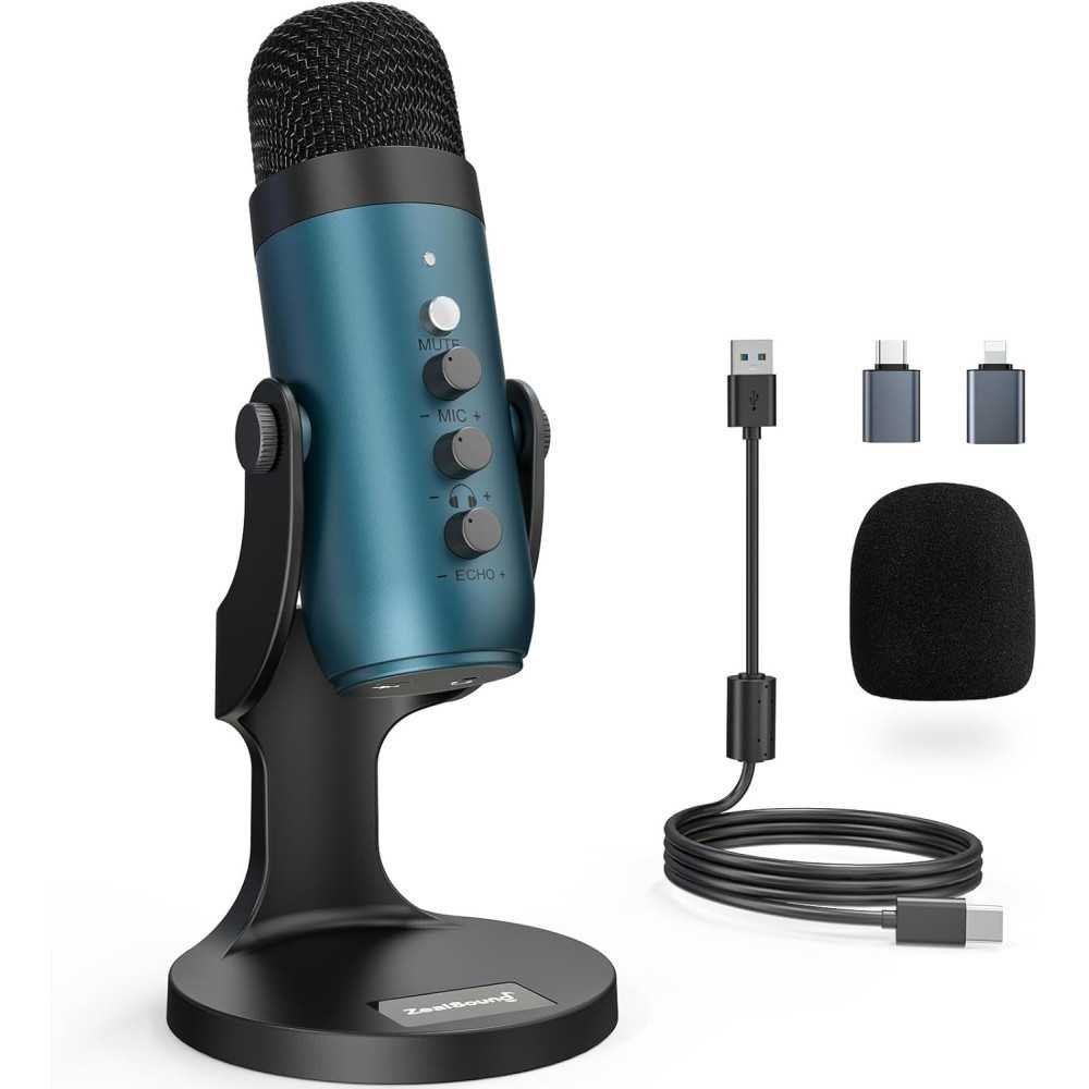 USB Condenser Microphone for Gaming, Podcasting, and Content Creation on Mac and Windows | TekChoice Electronics USB Condenser Microphone for Gaming, Podcasting, and Content Creation on Mac and Windows | TekChoice Electronics