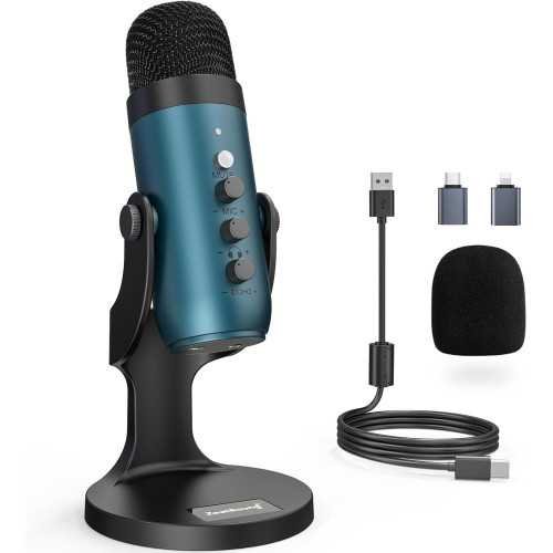 USB Condenser Microphone for Gaming, Podcasting, and Content Creation on Mac and Windows | TekChoice Electronics