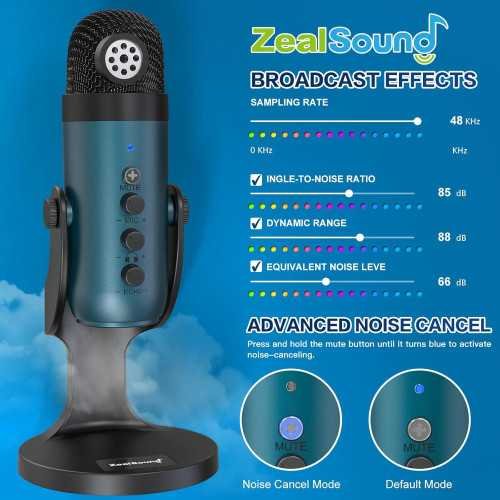 USB Condenser Microphone for Gaming, Podcasting, and Content Creation on Mac and Windows | TekChoice Electronics