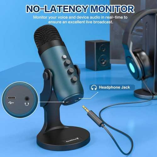 USB Condenser Microphone for Gaming, Podcasting, and Content Creation on Mac and Windows | TekChoice Electronics