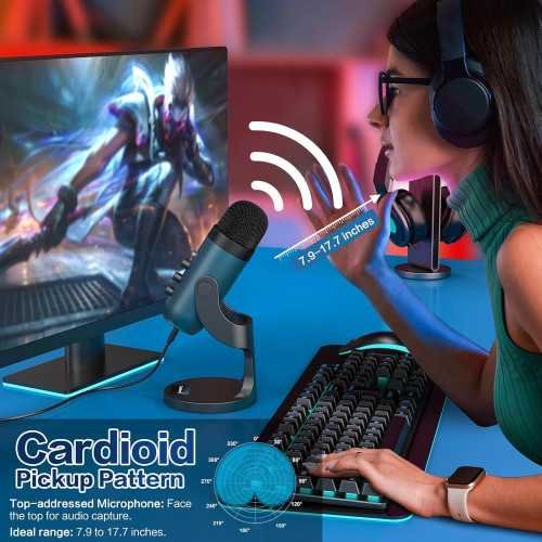USB Condenser Microphone for Gaming, Podcasting, and Content Creation on Mac and Windows | TekChoice Electronics