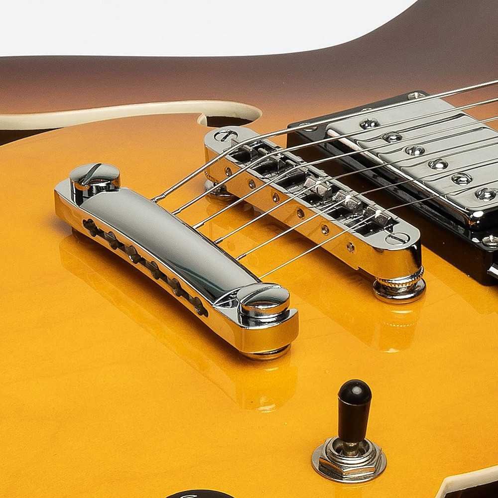 Full-Scale Semi-Hollow Body Electric Guitar with Stainless Steel Frets | TekChoice Electronics