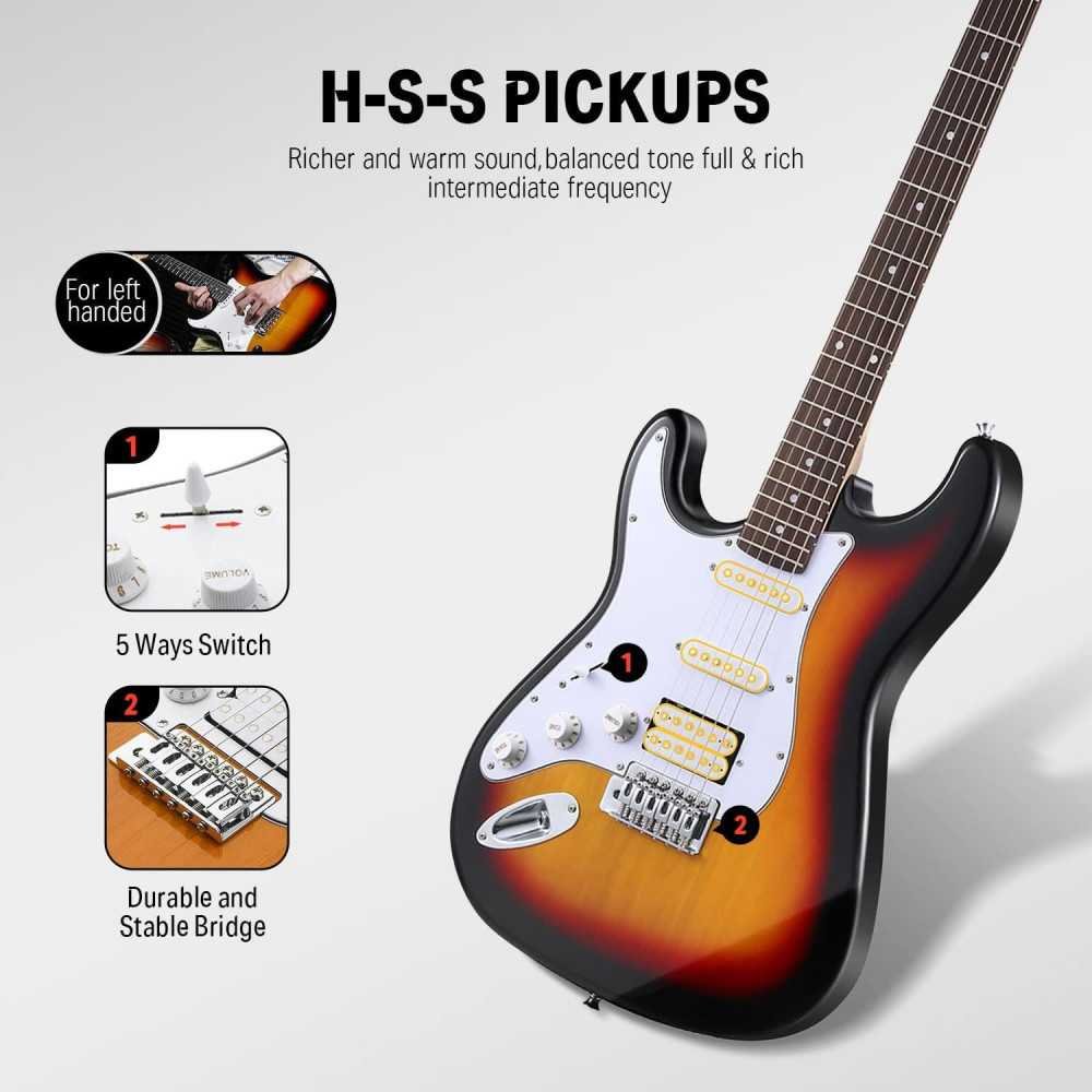 Left-Handed Electric Guitar Kit for Beginners with Online Lessons | TekChoice Electronics