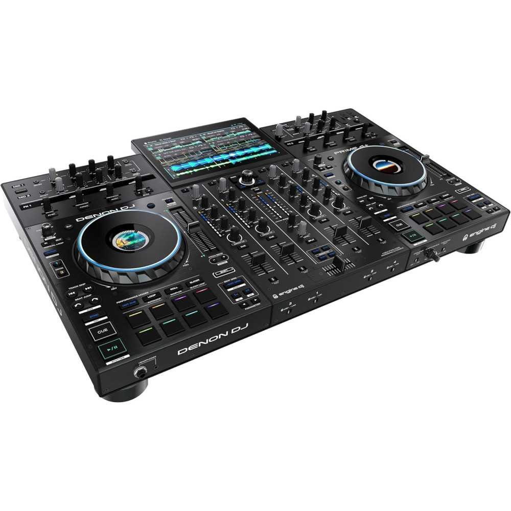 DJ PRIME 4+ Controller with Stem Separation on 4 Decks, Wi-Fi Streaming, Drop Sampler Mixer, 10.1 inch Touchscreen | TekChoice Electronics