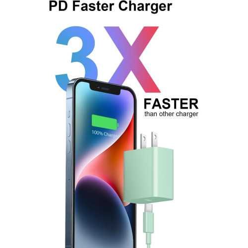 iPhone's Fast Charger 20W PD USB C Wall Charger Block and Cable | TekChoice Electronics