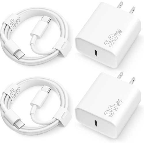 iPhone 15 / 16 Fast Charger Kit - Type C Charger and 6FT Cable Combo | TekChoice Electronics