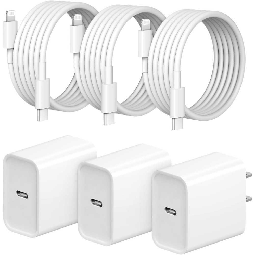 iPhone Chargers with Type C Wall Charger & Long USB C to Lightning Cables | TekChoice Electronics