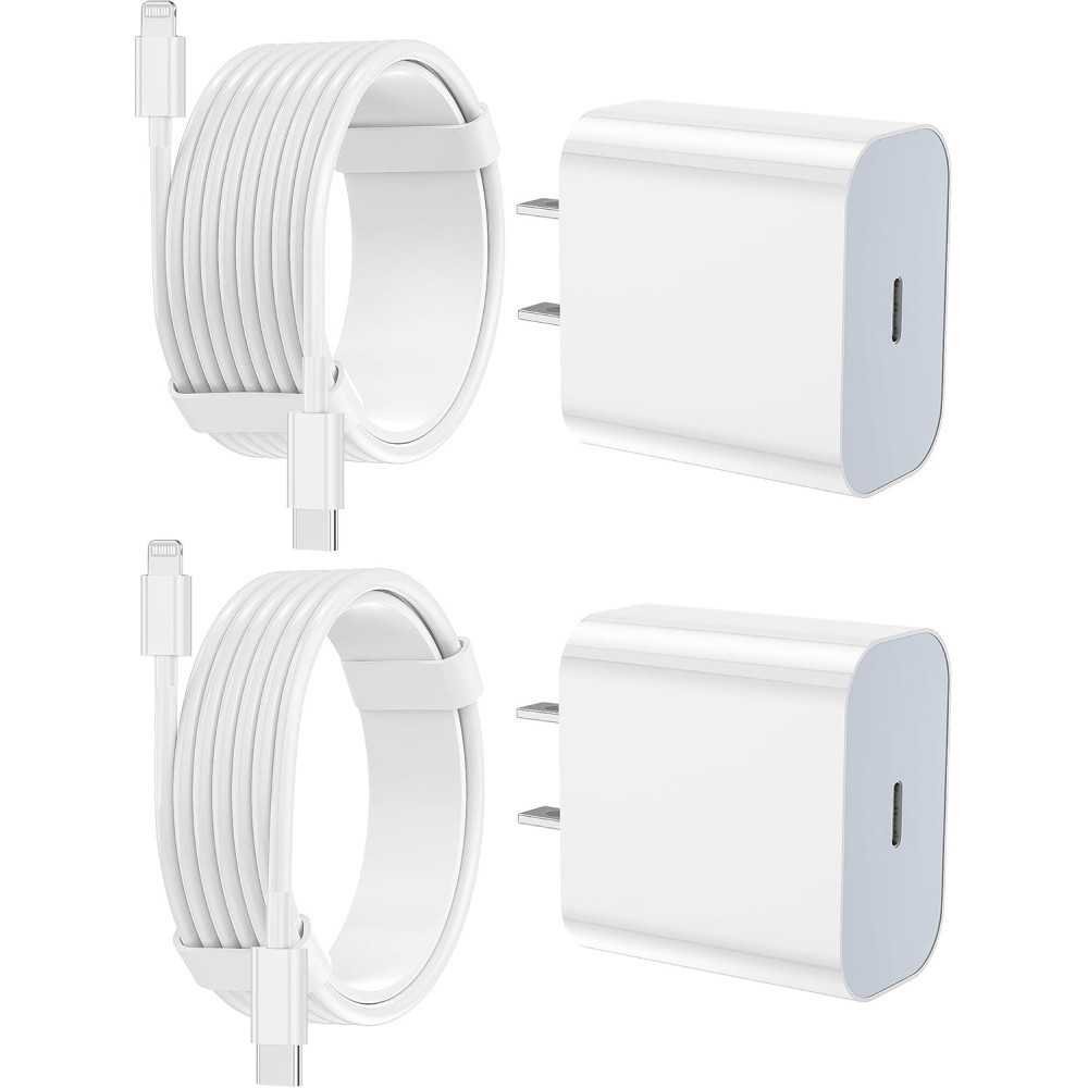 iPhone Chargers with Type C Wall Charger & Long USB C to Lightning Cables | TekChoice Electronics