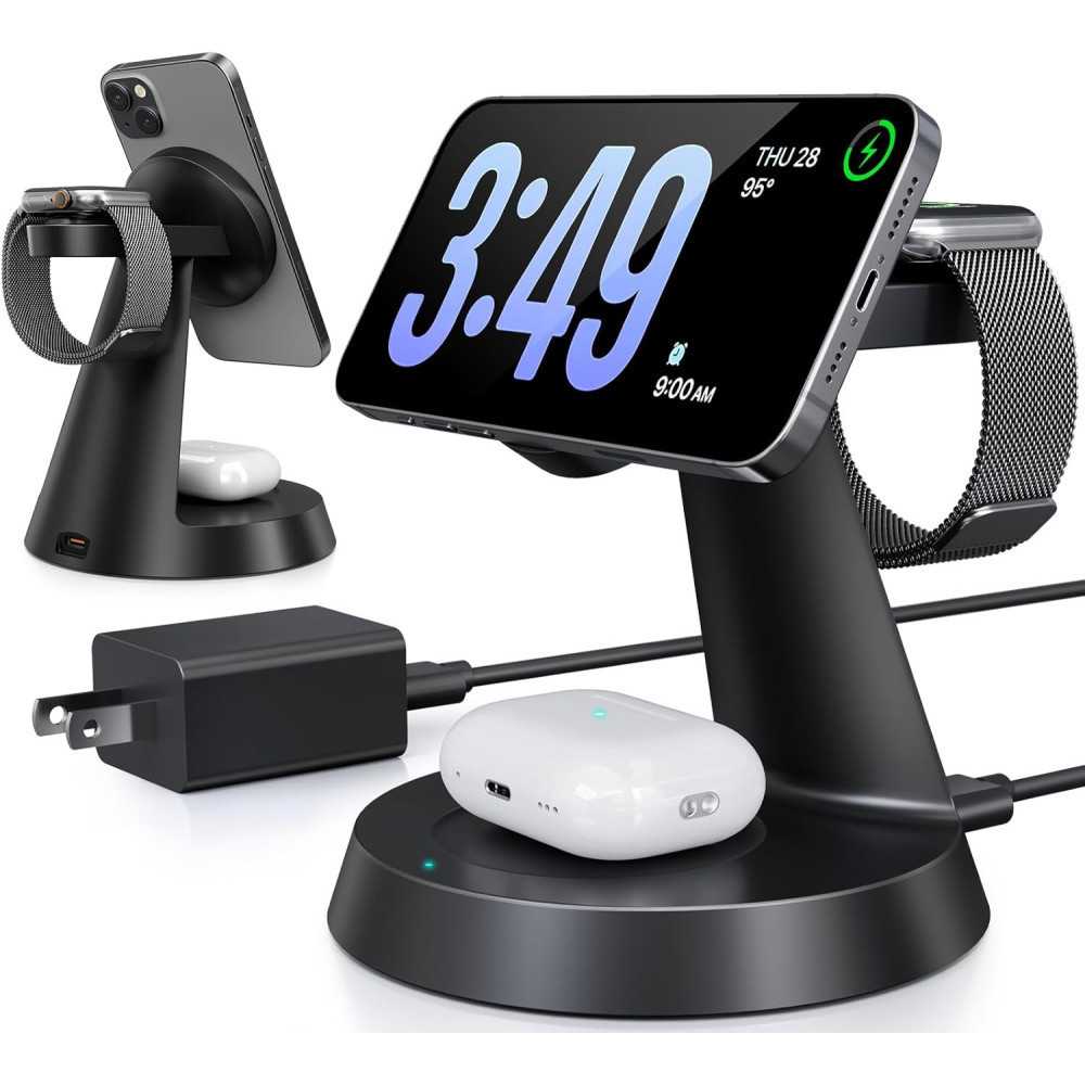 All-in-One Wireless Charging Station for iPhone, AirPods, and iWatch | TekChoice Electronics All-in-One Wireless Charging Station for iPhone, AirPods, and iWatch | TekChoice Electronics