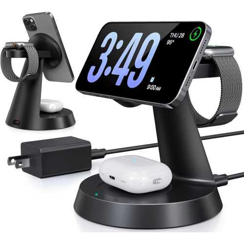 All-in-One Wireless Charging Station for iPhone, AirPods, and iWatch | TekChoice Electronics