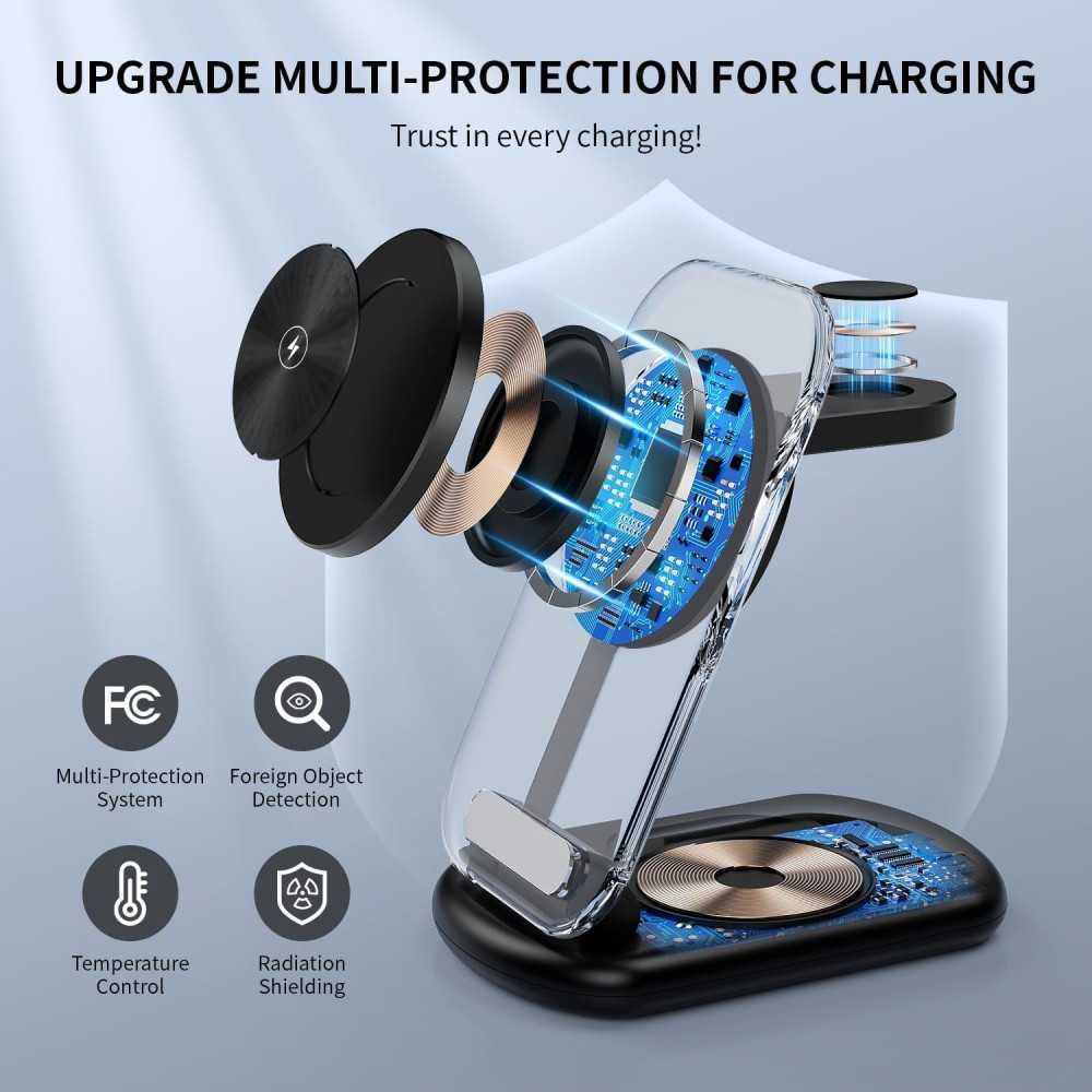 (2025) 3 in 1 Mag-Safe Charging Station for iPhone and Apple Devices | TekChoice Electronics