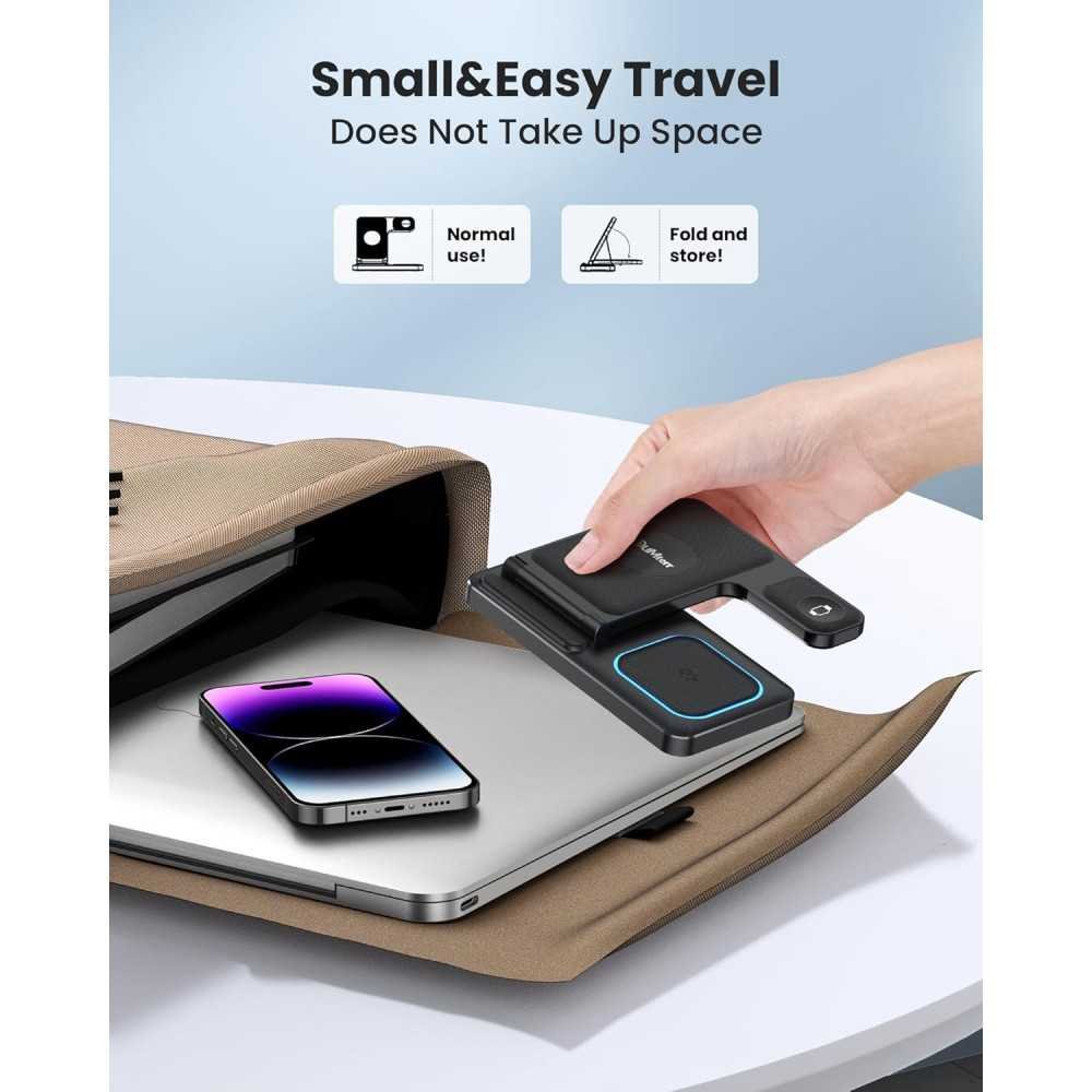 3-in-1 Wireless Charging Station for iPhone, Apple Watch, and AirPods | TekChoice Electronics