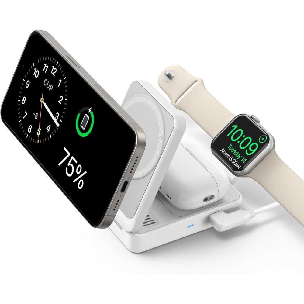 MagGo 3-in-1 Charging Station for iPhone 15/14, AirPods, and Apple Watch 9 with 15W Wireless Charger Stand | TekChoice Electronics