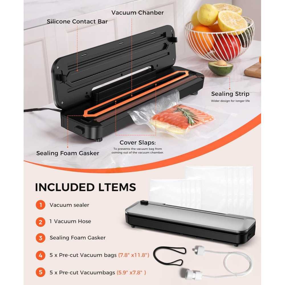 6-in-1 Vacuum Sealer Machine for Keeping Food Fresh Longer | TekChoice Electronics