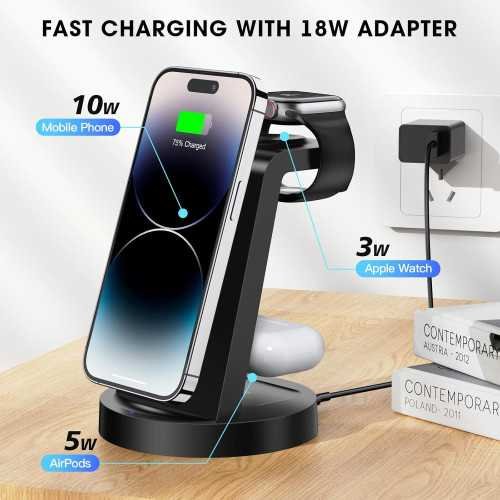 Wireless Charging Station for iPhone, Apple Watch, and AirPods | TekChoice Electronics