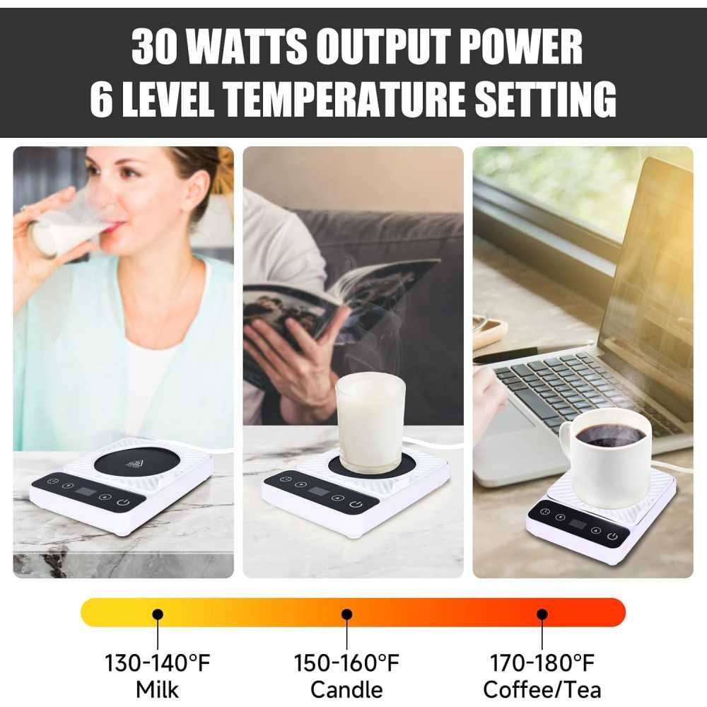 Smart Electric Mug Warmer with Timer & 6 Temp Settings | TekChoice Electronics