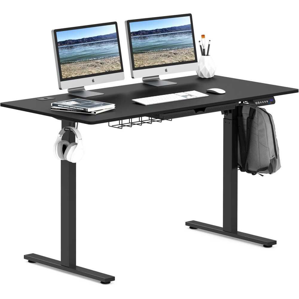 L-Shaped Desk for Small Spaces with Power Outlets & 6 Drawers | TekChoice Electronics