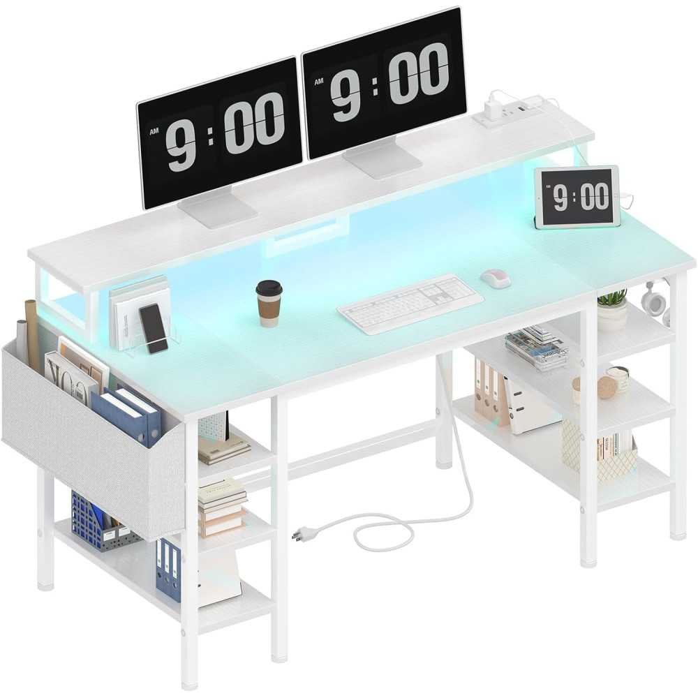 47 inch Desk Featuring LED Lights and Power Outlets | TekChoice Electronics