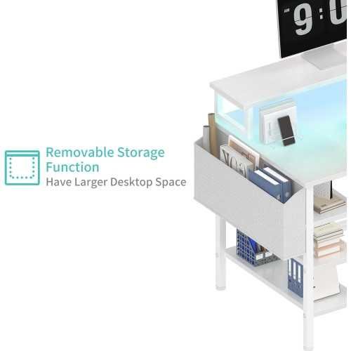 47 inch Desk Featuring LED Lights and Power Outlets | TekChoice Electronics