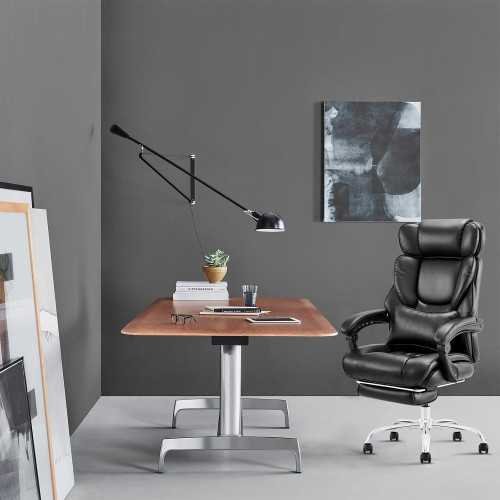 Executive Office Chair with Retractable Footrest and Lumbar Support | TekChoice Electronics