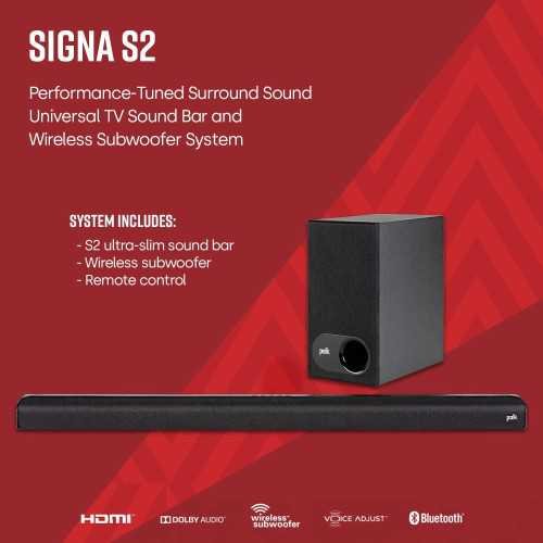 Signa Sound Bar w/ Dolby Atmos, VoiceAdjust, and Wireless Subwoofer