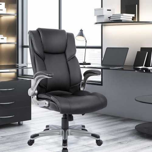 Ergonomic Leather Desk Chair for Productive Work and Study Sessions | TekChoice Electronics