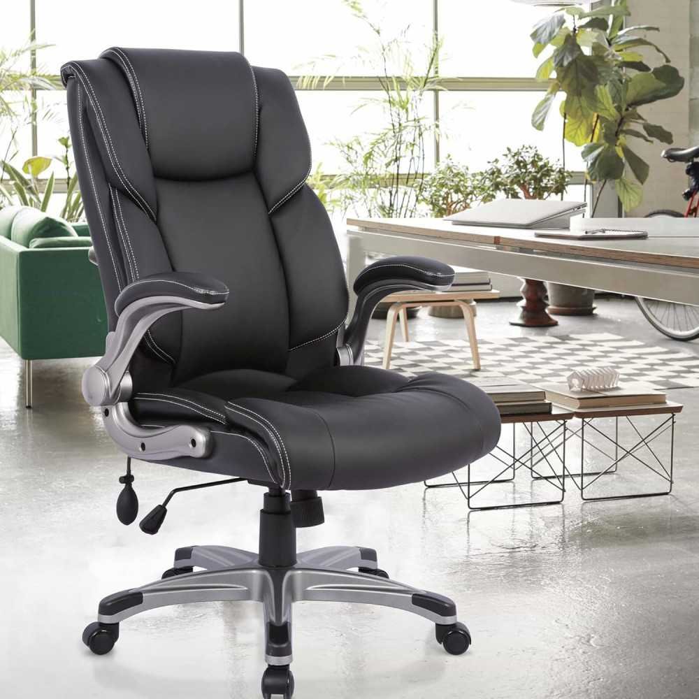 Ergonomic Leather Desk Chair for Productive Work and Study Sessions | TekChoice Electronics