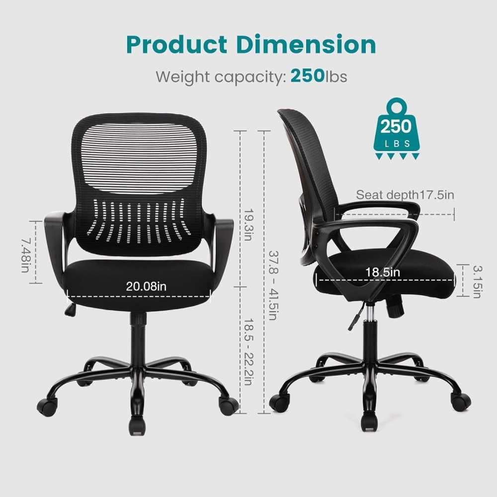 Ergonomic Mesh Swivel Chair for Students and Working Adults | TekChoice Electronics