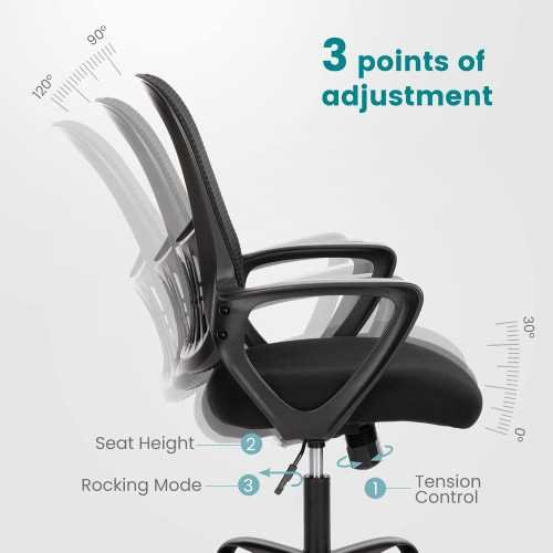 Ergonomic Mesh Swivel Chair for Students and Working Adults | TekChoice Electronics