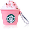 Pink Coffee Cup Silicone Shockproof Case for AirPods - Generation 1st/2nd