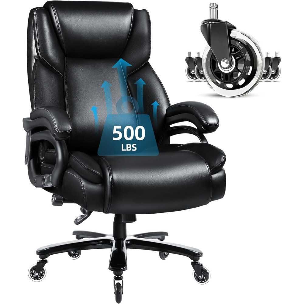 500lbs Heavy Duty Office Chair for Low Back Pain Relief and Big & Tall Support | TekChoice Electronics