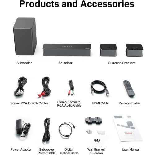 D50 5.1 Surround Sound System w/ Subwoofer and Rear Speakers | TekChoice Electronics