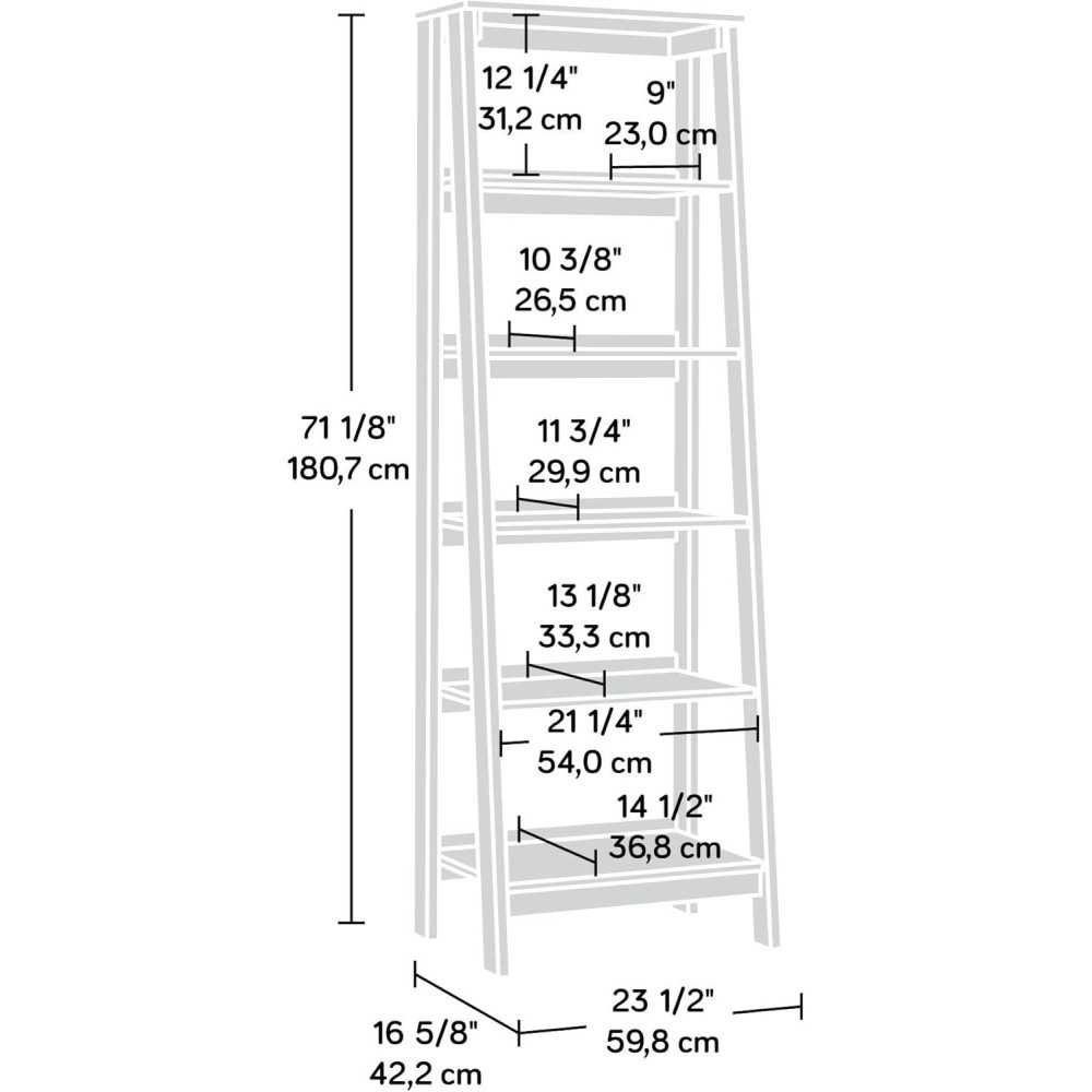 Trestle 5 Tier Ladder Book Shelf | TekChoice Electronics