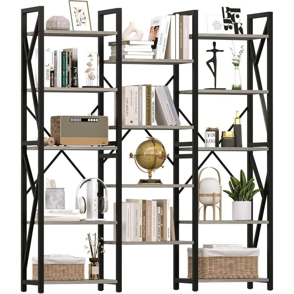 Set of Two Industrial Bookcases with Doors for Your Home or Office Space | TekChoice Electronics