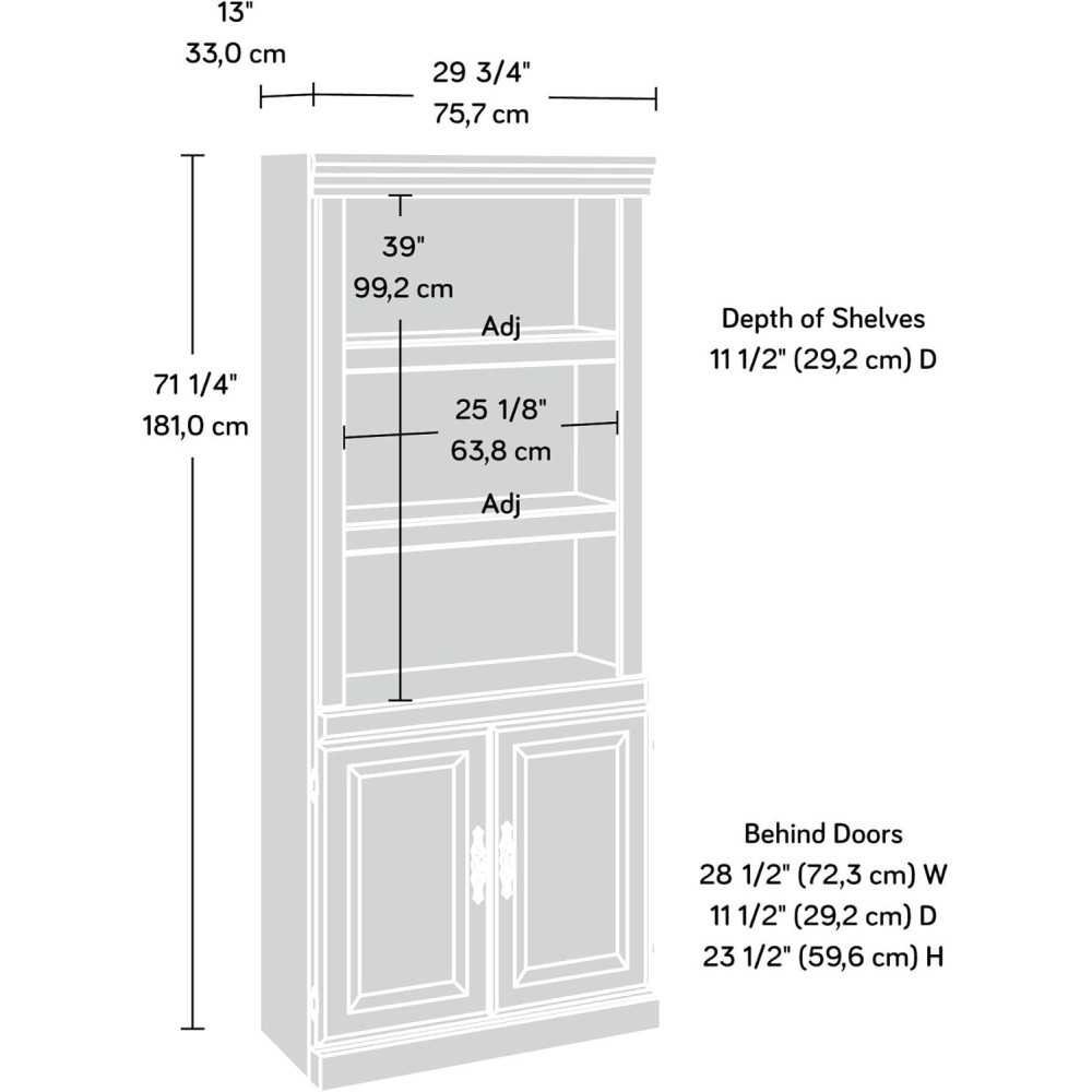 Heritage Hill Library with Doors Book Shelf | TekChoice Electronics