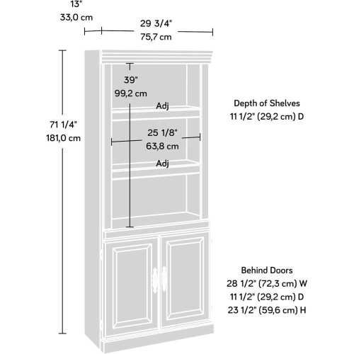 Heritage Hill Library with Doors Book Shelf | TekChoice Electronics