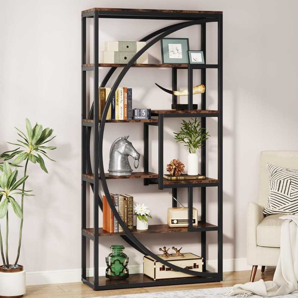 Industrial 5-Tier Etagere Bookcase | TekChoice Electronics